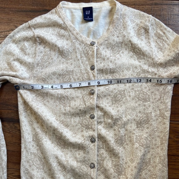 VTG Gap women’s cardigan sweater wool angora blend button rhinestone buttons M - Picture 3 of 5